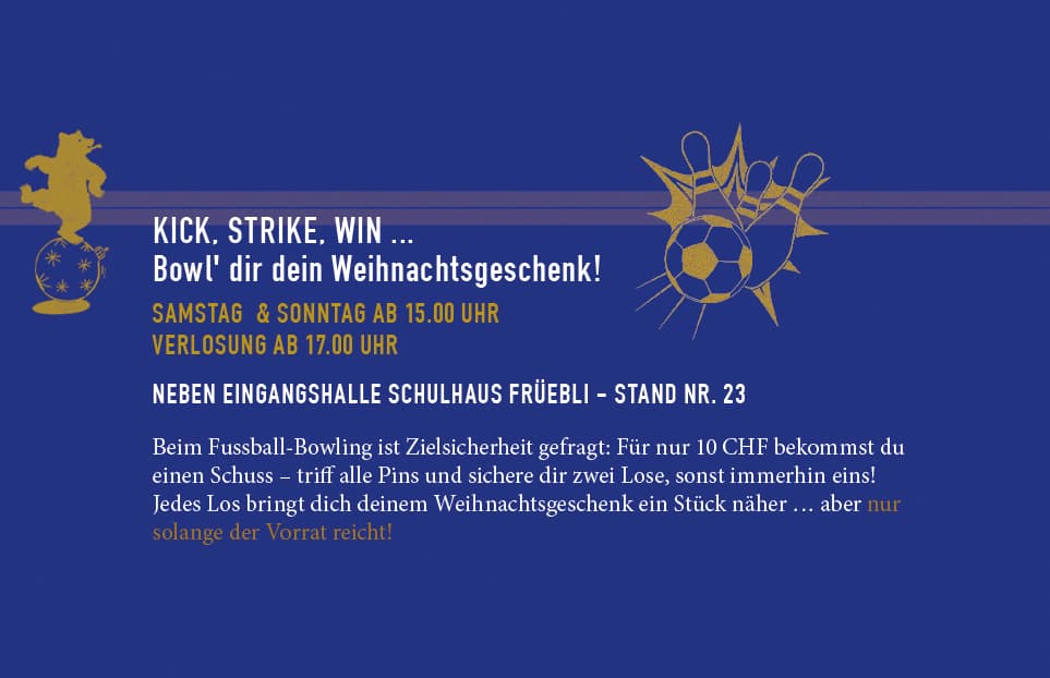 Attraktion: KICK, STRIKE, WIN ... Bowl' dir dein Weihnachtsgeschenk!